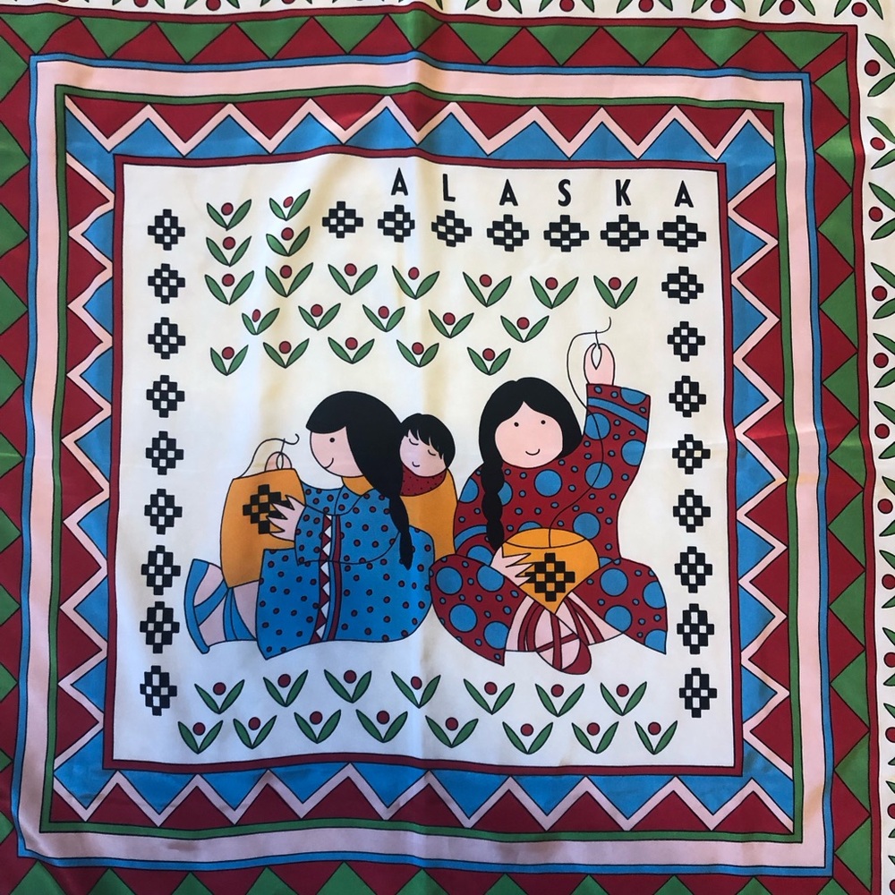 Colorful Alaska Themed Scarf
